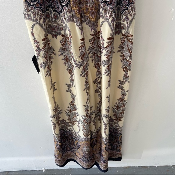 NEW Lulus Charming Attitude Ivory Paisley Smocked Wide leg Jumpsuit 37634 - Picture 5 of 15